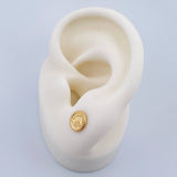 Stud Earrings Crown 0.7gr / Yellow Gold 18K &