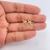 Topos Cruz 0.9gr / 1/2 in / Oro Amarillo 18K %