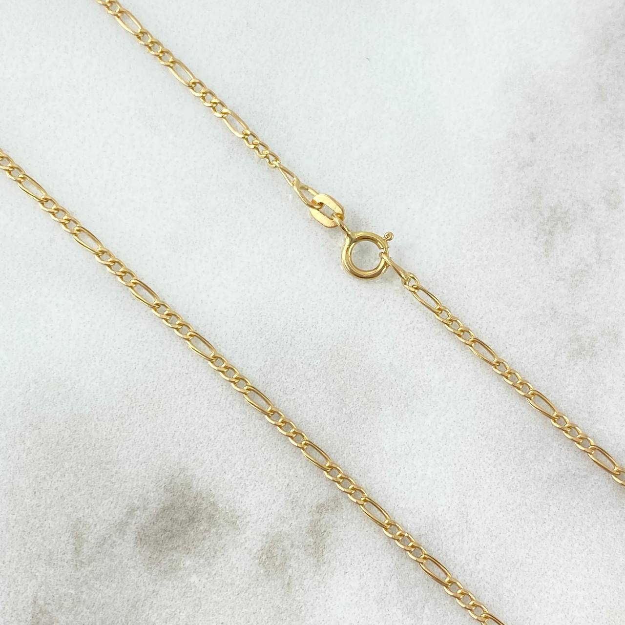 Figaro Chain 1.3gr / 45cm / 1.6mm Yellow Gold +1 18K ©