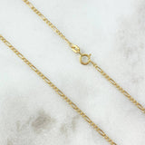 Figaro Chain 1.3gr / 45cm / 1.6mm Yellow Gold +1 18K ©