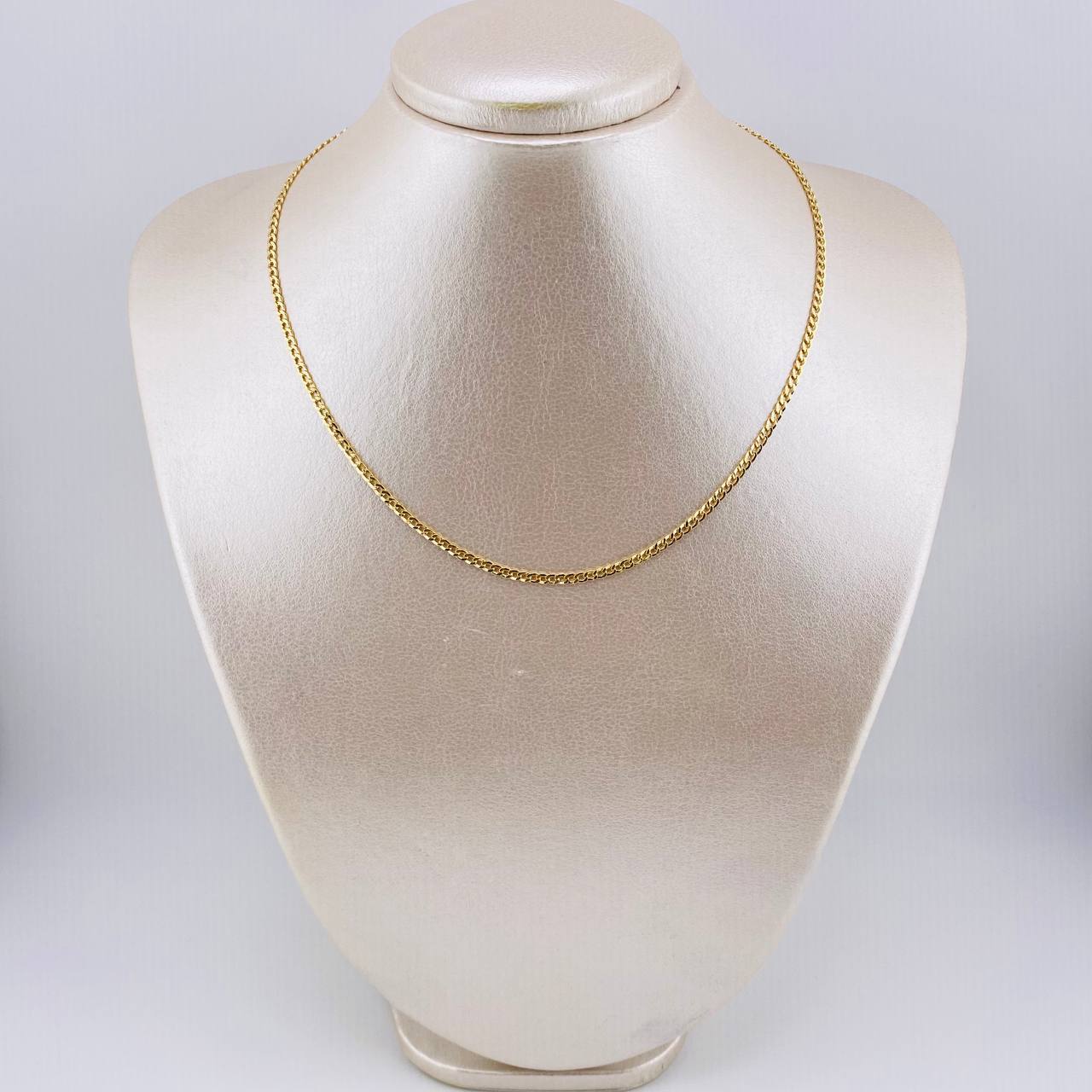 Cadena Cubana 1.95g / 16 in / 2.3mm Oro Amarillo 18K