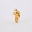 Pendant Letter T Silhouette 0.5gr / 1.5cm / White Zircons 18K Yellow Gold