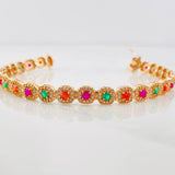 Pulso Tennis Halo 13.85g / 7 3/4 in / 6.14mm Oro Rosa 18K