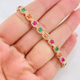 Pulso Tennis Halo 13.85g / 7 3/4 in / 6.14mm Oro Rosa 18K