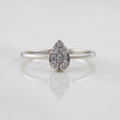 Anillo Gota Diamantes 0.17pts 1.8g / T6 3/4 Oro Blanco 18K