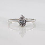 Anillo Gota Diamantes 0.17pts 1.8g / T6 3/4 Oro Blanco 18K