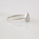 Anillo Gota Diamantes 0.17pts 1.8g / T6 3/4 Oro Blanco 18K