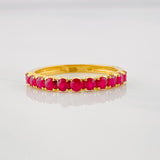 Anillo Churumbela Rubíes 0.81pts 2.15g / T6 3/4 Oro Amarillo 18K