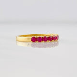 Anillo Churumbela Rubíes 0.81pts 2.15g / T6 3/4 Oro Amarillo 18K