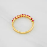 Anillo Churumbela Rubíes 0.81pts 2.15g / T6 3/4 Oro Amarillo 18K