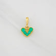 Dije Corazon Esmeraldas 0.28pts 0.65g / 1/2 in Oro Amarillo 18K