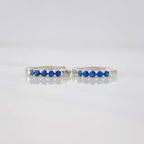 Candongas Carril Tupido Diamantes 0.18pts 1.1g / 1/2 in Oro Blanco 18K