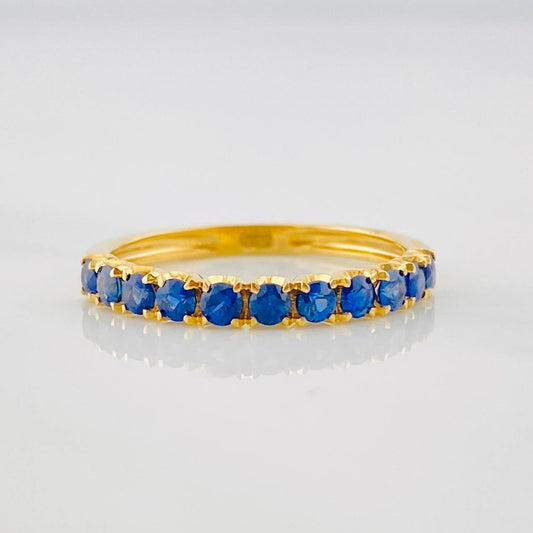 Anillo Churumbela Zafiros 0.68pts 2.1g / T6 3/4 Oro Amarillo 18K