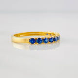 Anillo Churumbela Zafiros 0.68pts 2.1g / T6 3/4 Oro Amarillo 18K