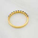 Anillo Churumbela Zafiros 0.68pts 2.1g / T6 3/4 Oro Amarillo 18K