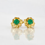 Topos Cuatro Garras Esmeraldas 0.12pts 0.7g / in / 2.64mm Oro Amarillo 18K