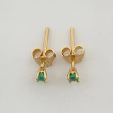 Topos Cuatro Garras Esmeraldas 0.12pts 0.7g / in / 2.64mm Oro Amarillo 18K