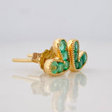 Topos Corazon Esmeraldas 0.56pts 1.4g / in / 6.35mm Oro Amarillo 18K