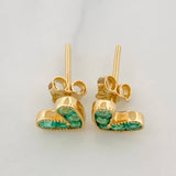 Topos Corazon Esmeraldas 0.56pts 1.4g / in / 6.35mm Oro Amarillo 18K