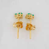 Topos Corazon Esmeraldas 0.24pts 0.9g / in / 4.98mm Oro Amarillo 18K