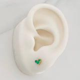Topos Corazon Esmeraldas 0.24pts 0.9g / in / 4.98mm Oro Amarillo 18K