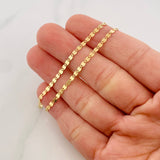 Cadena Escalera Plana 2.3g / 18 in / 2.15mm Oro Amarillo 18K