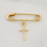 Dije Gancho Nodriza Cruz 0.8g / 3/4 in Oro Amarillo 18K