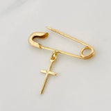 Dije Gancho Nodriza Cruz 0.8g / 3/4 in Oro Amarillo 18K