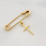 Dije Gancho Nodriza Cruz 0.8g / 3/4 in Oro Amarillo 18K
