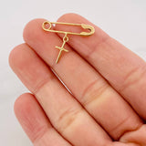 Dije Gancho Nodriza Cruz 0.8g / 3/4 in Oro Amarillo 18K
