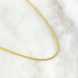Cadena Lazo 2.15gr / 50cm / 1.6mm Oro Amarillo +3 18K