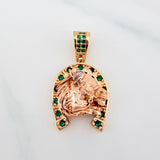 Dije Herradura Caballo 4.2 g / 1 in Tres Oros 18K