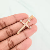 Pendant Nail Cross 3.4 g / 1 1/2 in Three Golds 18K