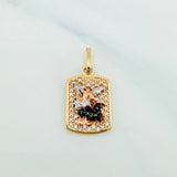 Pendant Saint Michael Archangel 2.35 g / 3/4 in Three Golds 18K