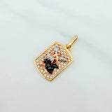 Pendant Saint Michael Archangel 2.35 g / 3/4 in Three Golds 18K