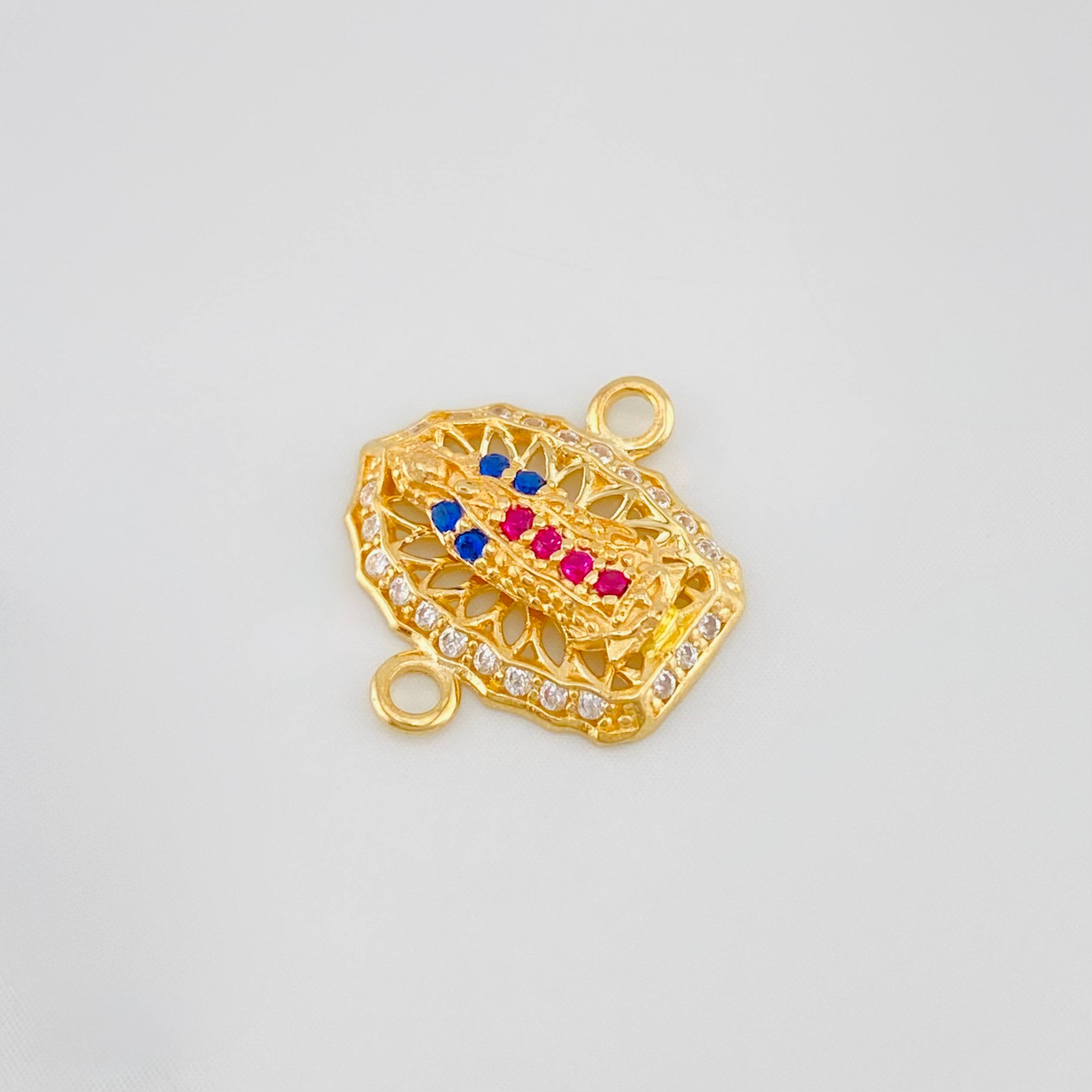 Herraje Virgen Guadalupe 1.2 g / 1/2 in Oro Amarillo 18K