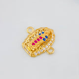Herraje Virgen Guadalupe 1.2 g / 1/2 in Oro Amarillo 18K