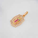 Pendant Guadalupe Virgin 2.35g / 1 in 18K Rose Gold
