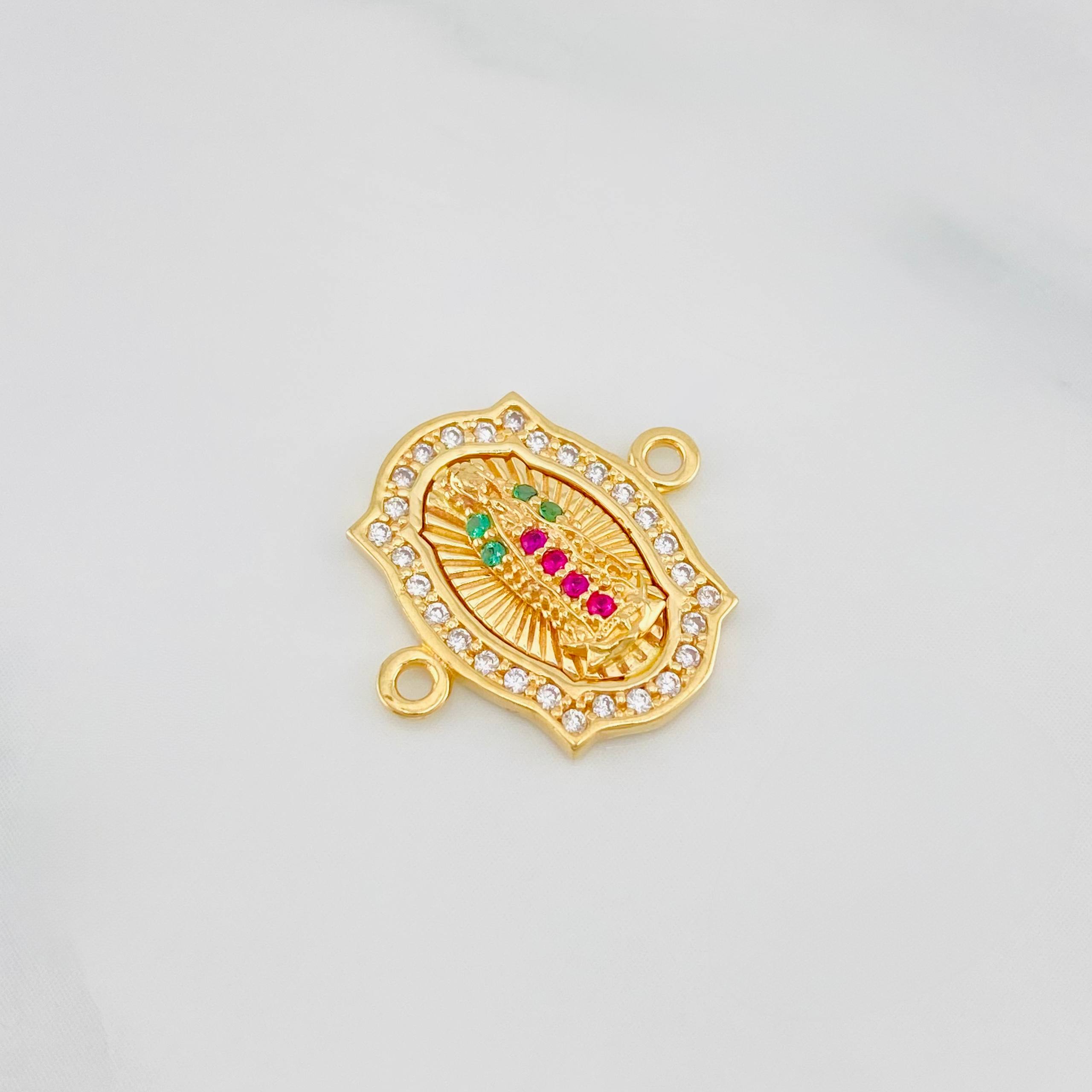Charm Virgin of Guadalupe 1.95 g / 1/2 in 18K Yellow Gold