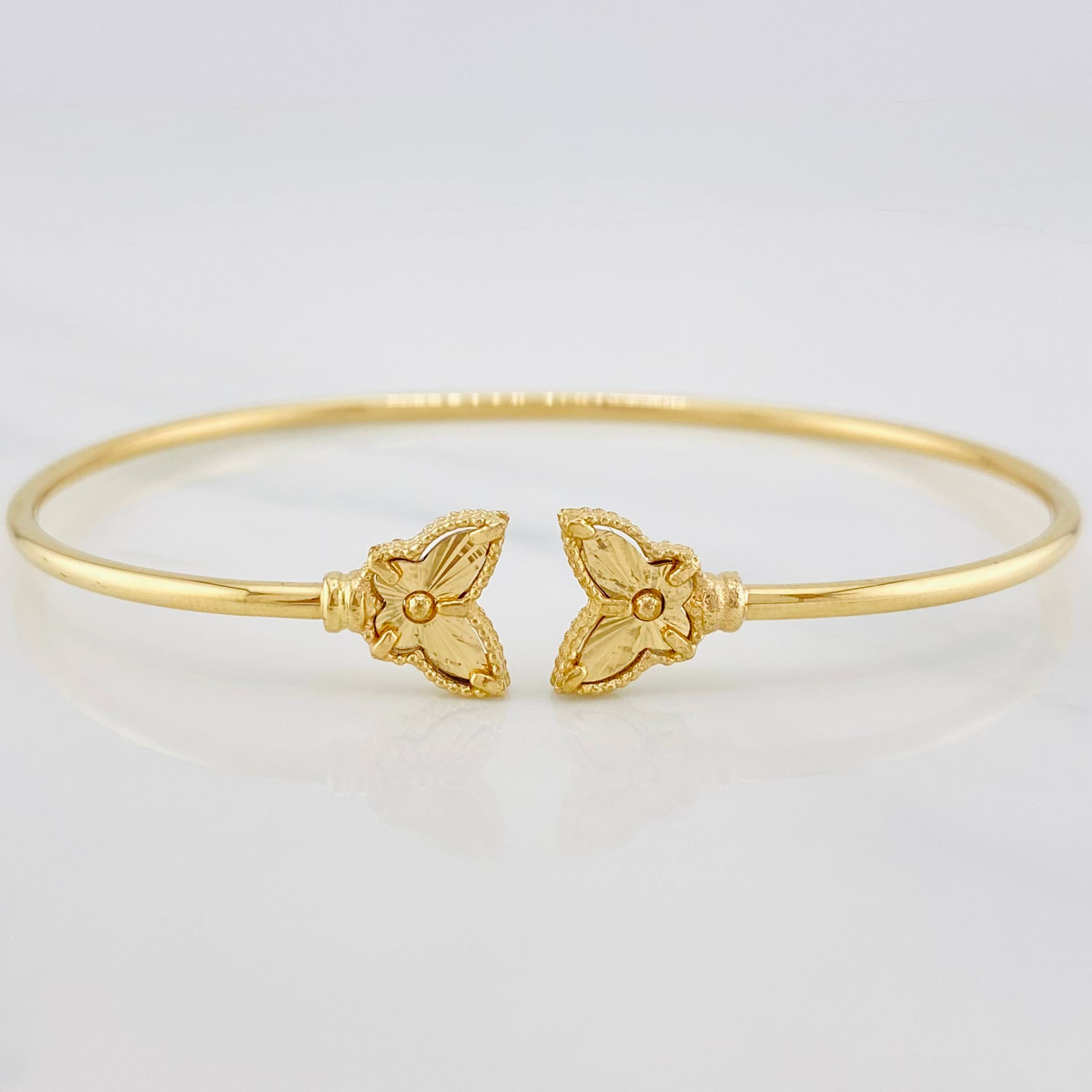 Pulso Aro Mariposa Diamantada 3.55 g / 7 1/4 in / 1.8 mm Oro Amarillo 18K