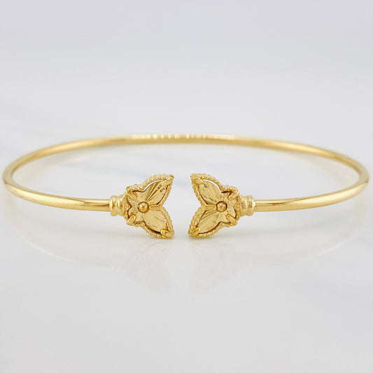 Bracelet Hoop Butterfly 3.7 g / 6 3/4 in / 1.82 mm Yellow Gold 18K