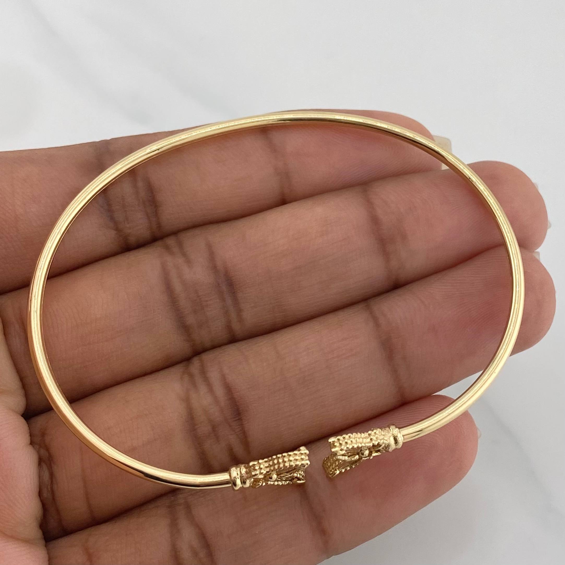 Bracelet Hoop Butterfly 3.7 g / 6 3/4 in / 1.82 mm Yellow Gold 18K