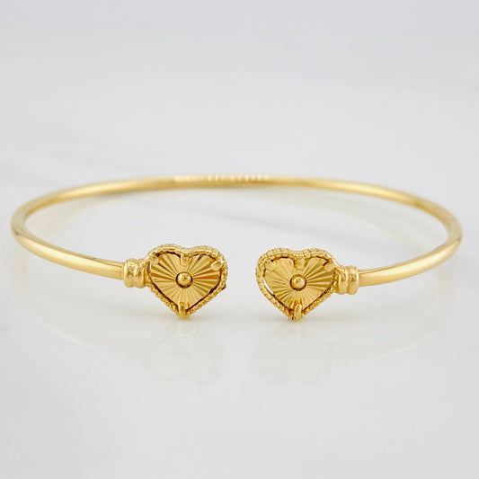 Bracelet Heart Hoop 3.3 g / 6 in / 1.81 mm Yellow Gold 18K