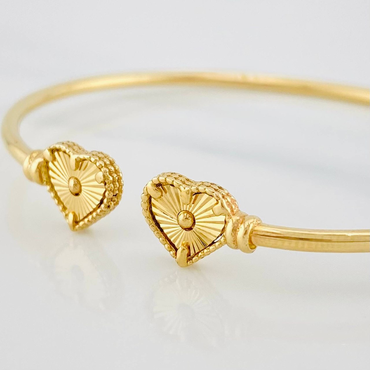 Bracelet Heart Hoop 3.3 g / 6 in / 1.81 mm Yellow Gold 18K