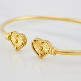Bracelet Heart Hoop 3.3 g / 6 in / 1.81 mm Yellow Gold 18K