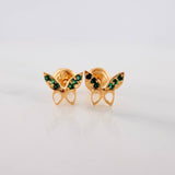 Butterfly Stud Earrings 0.65gr / 5mm Yellow Gold 18K &