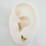 Butterfly Stud Earrings 0.65gr / 5mm Yellow Gold 18K &