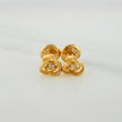 Spiral Flower Stud Earrings 0.75gr / 3.46mm Yellow Gold 18K &