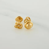 Spiral Flower Stud Earrings 0.75gr / 3.46mm Yellow Gold 18K &