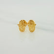 Hamsa Hand Stud Earrings 0.75gr / 5.27mm Yellow Gold 18K &